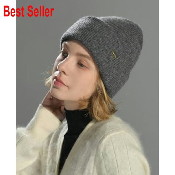 Merino Wool Double Layer Slouchy Beanie Soft Warm Unisex Winter Hat main image 6